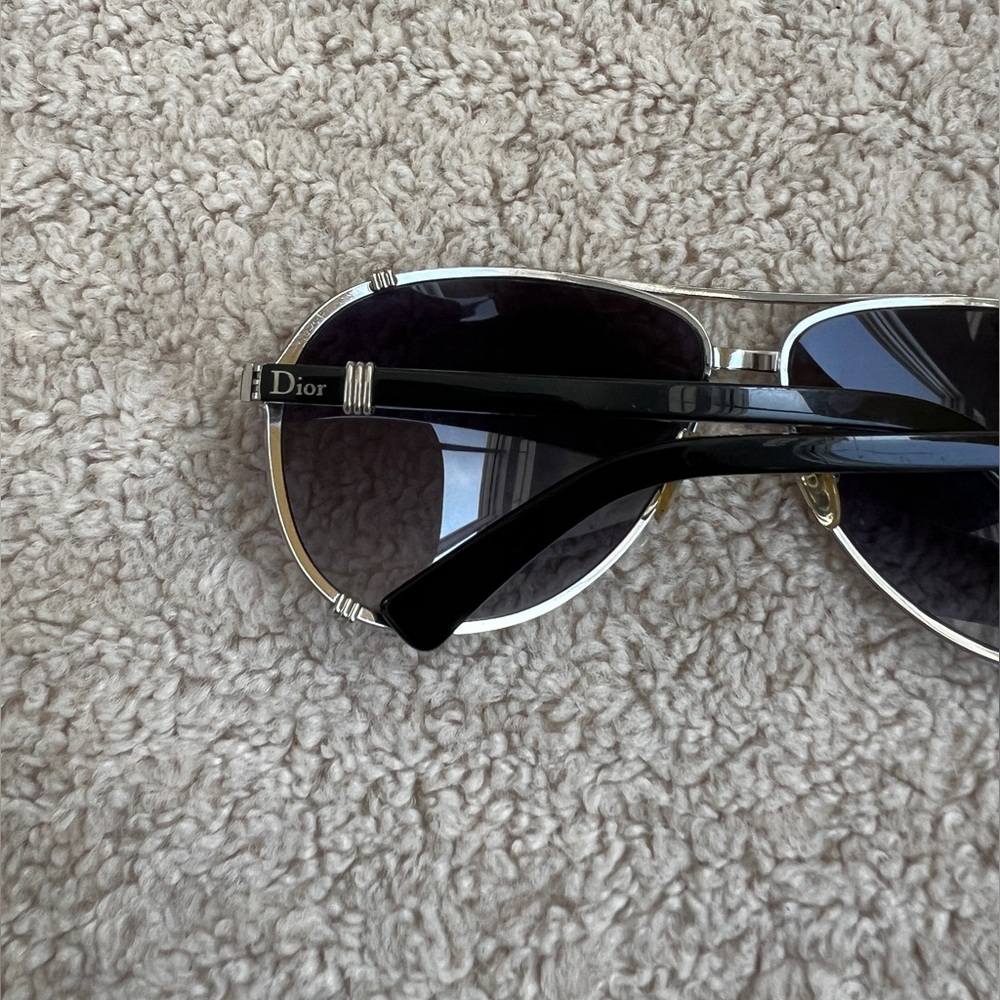 Dior Silver and Black Aviator Sunglasses! - Picture 3 of 11